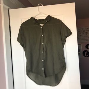 Olive green universal thread button down.